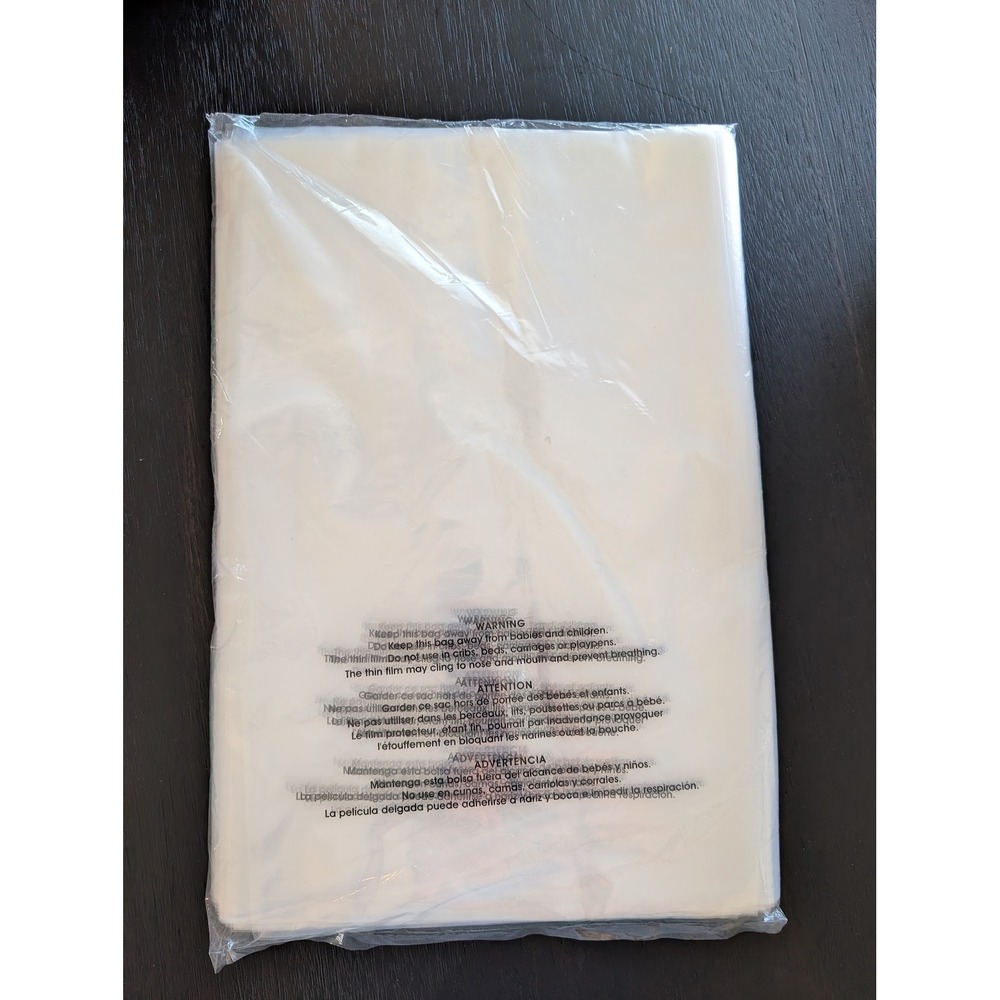 Uline Poly Bags 10x15 2 Mil Clear Printed Suffocation Warning 100 Count S-16787 - Picture 2 of 5